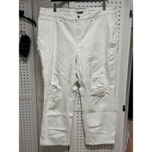 DL1961 White Plus-Size Patti Straight High Rise Vintage Ankle Jeans - Size 18W